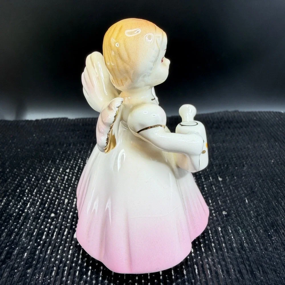 Josef Originals Birthday Angel Age 4 Figurine Pink Ombre Gold Gilt Ceramic‎ 3
